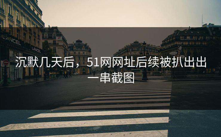 沉默几天后，51网网址后续被扒出出一串截图